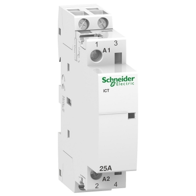 Фото 1: Модульный контактор Schneider Electric iCT 25A 2НО 220В АС 50ГЦ A9C20532