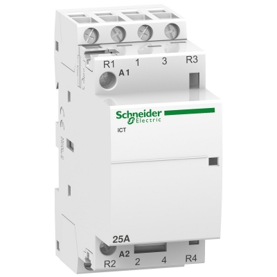 Фото 1: Модульный контактор Schneider Electric iCT 25A 2НО 2НЗ 220/240В АС 50Г A9C20838