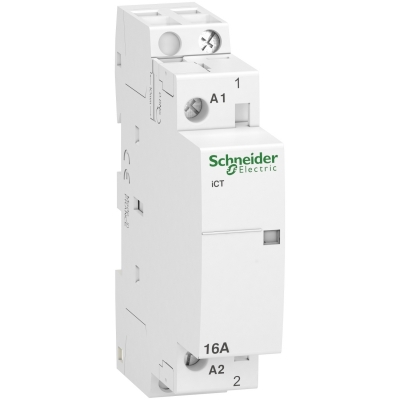 Фото 1: Модульный контактор Schneider Electric iCT 16A 1НО 230/240В АС 50ГЦ A9C22711