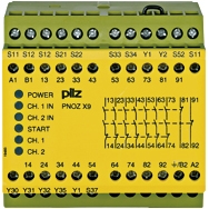 Фото 1: PNOZ X9 200-230VAC 24VDC 7n/o 2n/c 2so Реле безопасности Pilz 774606