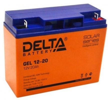 Фото 1: Delta GEL 12-20 Аккумуляторная батарея 12V 20Ah