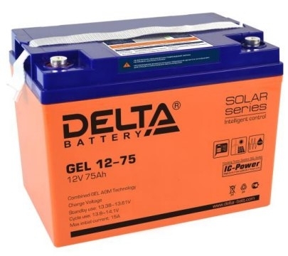 Фото 1: Delta GEL 12-75 Аккумуляторная батарея 12V 75Ah