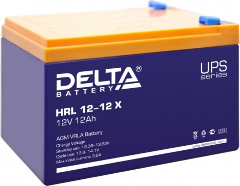 Фото 1: Delta HRL 12-12 X Аккумуляторная батарея 12V 12Ah