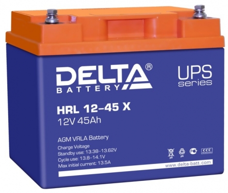 Фото 1: Delta HRL 12-45 X Аккумуляторная батарея 12V 45Ah