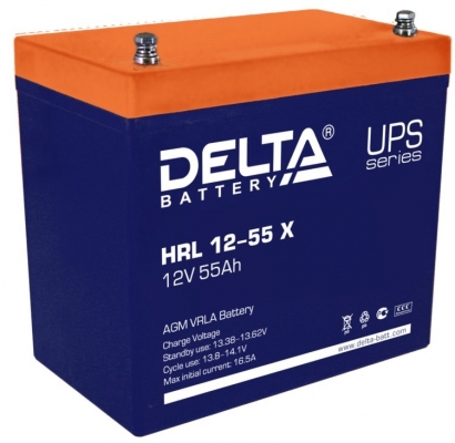 Фото 1: Delta HRL 12-55 X Аккумуляторная батарея 12V 55Ah