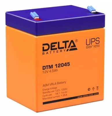 Фото 1: Delta DTM 12045 Аккумуляторная батарея 12V 4.5Ah