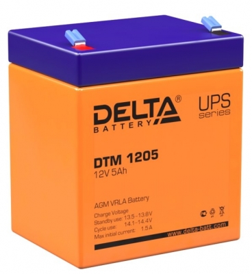 Фото 1: Delta DTM 1205 Аккумуляторная батарея 12V 5Ah