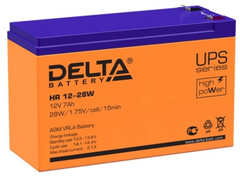 Фото 1: Delta HR 12-28W Аккумуляторная батарея 12V 7Ah