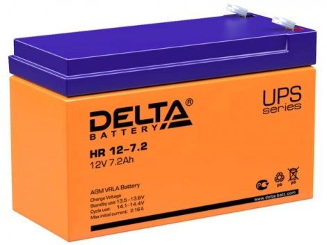 Фото 1: Delta HR 12-7.2 Аккумуляторная батарея 12V 7.2Ah