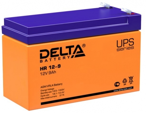 Фото 1: Delta HR 12-9 Аккумуляторная батарея 12V 9Ah