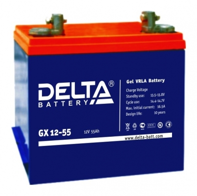 Фото 1: Delta GX 12-55 Аккумуляторная батарея 12V 55Ah