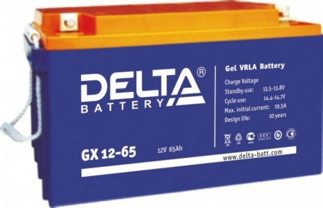 Фото 1: Delta GX 12-65 Аккумуляторная батарея 12V 65Ah