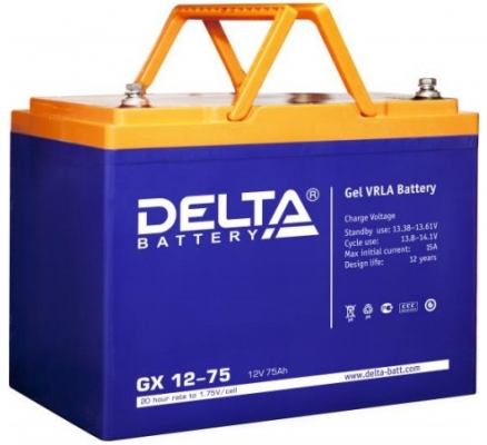 Фото 1: Delta GX 12-75 Аккумуляторная батарея 12V 75Ah