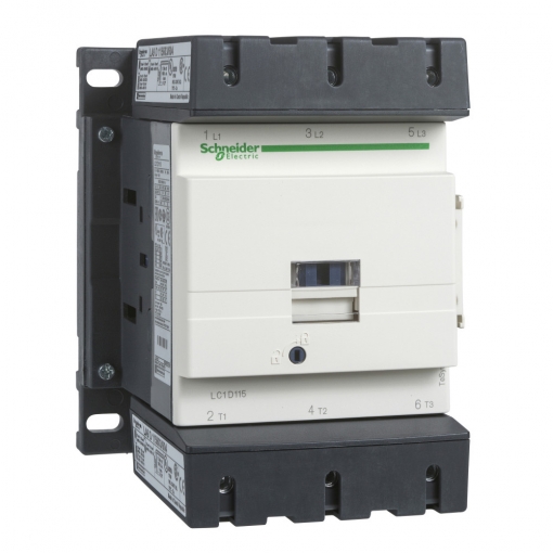 Фото 1: Контактор Schneider Electric LC1D115F7 TeSys D 3Р 115 A НО+НЗ 110V 50/60 Гц зажим под винт