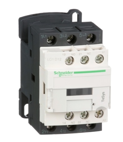 Фото 1: Контактор Schneider Electric LC1D12B7 TeSys D 3Р 12A НО+НЗ 24V 50/60 Гц зажим под винт