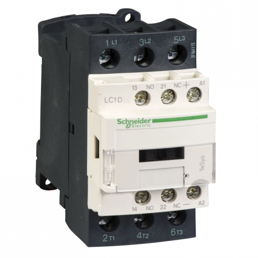 Фото 1: Контактор Schneider Electric LC1D25BD TeSys D 3Р 25A НО+НЗ 24V ограничитель