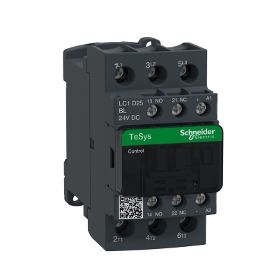 Фото 1: Контактор Schneider Electric LC1D25BL TeSys D 3Р 25A НО+НЗ 24V 2.4 Вт, расширенный