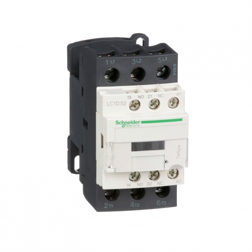 Фото 1: Контактор Schneider Electric LC1D32B7 TeSys D 3Р 32 A НО+НЗ 24V 50/60 Гц зажим под винт