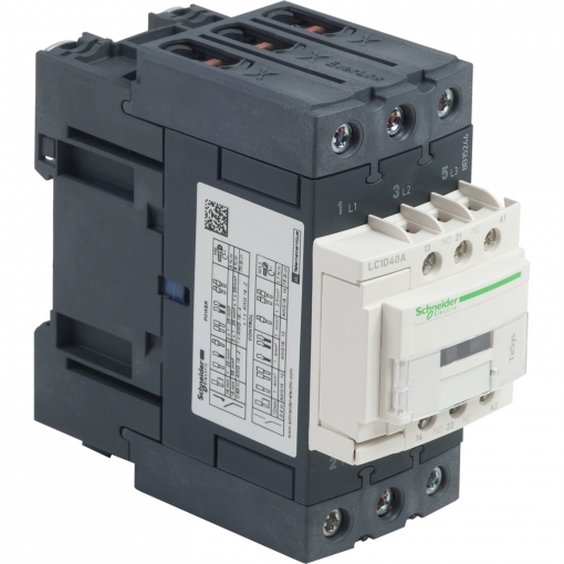 Фото 1: Контактор Schneider Electric LC1D40AM7 TeSys D 3P AC3 440В 40A катушка управления 220В AC 50/60 Гц