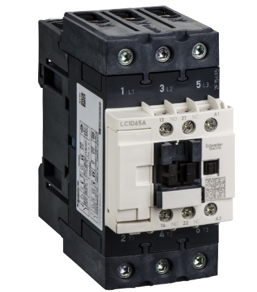 Фото 1: Контактор Schneider Electric LC1D65AB7 TeSys D 3P AC3 440В 65A катушка управления 24В AC 50/60 Гц