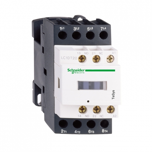 Фото 1: Контактор Schneider Electric LC1DT25M7 TeSys D 4P (4НО) АС1 25 А НО+НЗ 220V 50/60 Гц